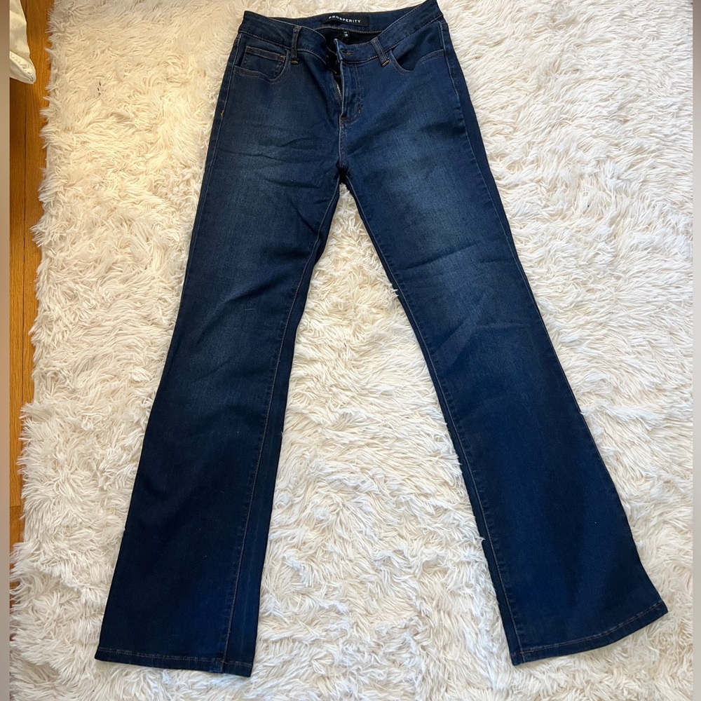 Prosperity dark denim flare jeans size 28, regular length